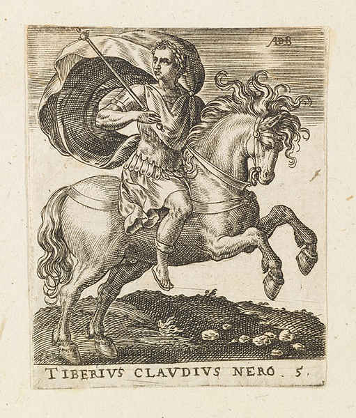 Тиберий Клавдий Нерон из «Двенадцати цезарей на коне» Abraham de Bruyn около 1565–1587 гг