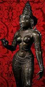Богиня Парвати скульптура. Бронза Чола