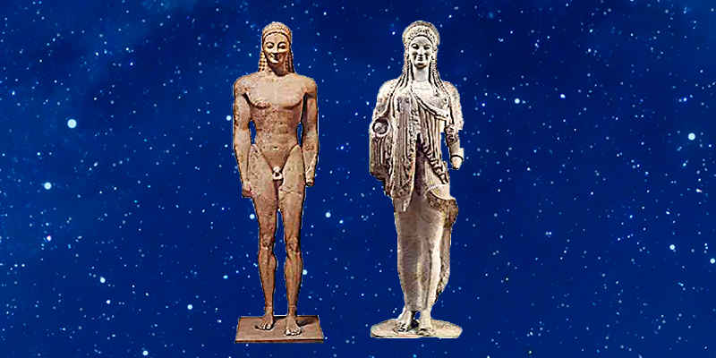 Скульптура куросы и коры