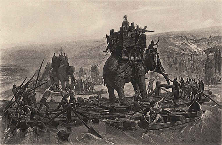 Ганнибал пересекает Рону Анри Мотт 1878 г.